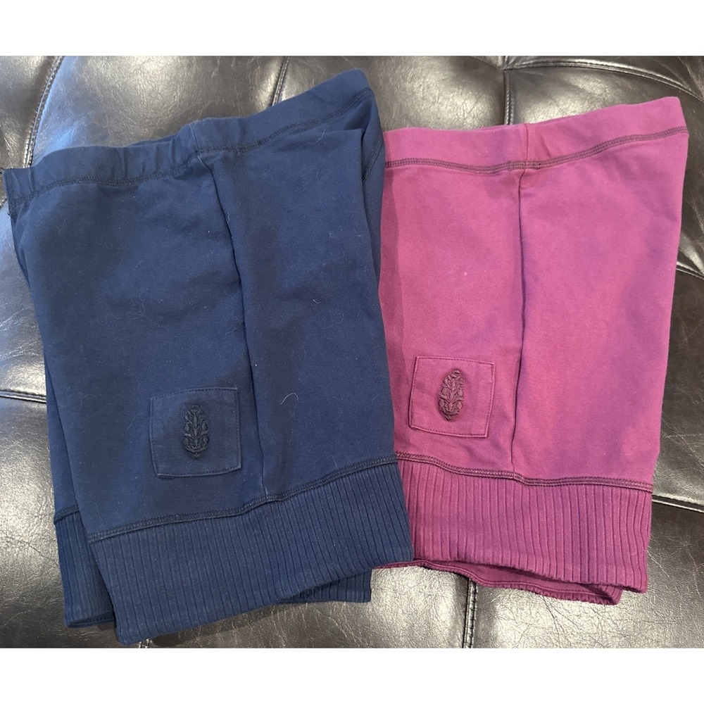 Free People Movement Two Size Small Victory High Waist Bike Shorts Navy & Purple